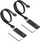 CERRXIAN 4-Pin PWM PC Fan Hub - 5 Way Splitter, 1 to 5 Splitter, Internal Motherboard 4 PIN/3PIN Fan Power Extension Cable - 1FT - 2PCS
