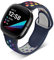 ZUREGO Sport Armband für Fitbit Versa 4/Sense 2/Versa 3/Sense Armband, Fitbit Versa 4/Versa 3 Atmungsaktives Weiches Silikon Ersatz Armband Kompatibel mit Fitbit Versa 4/Sense 2/Versa 3/Sense (G)