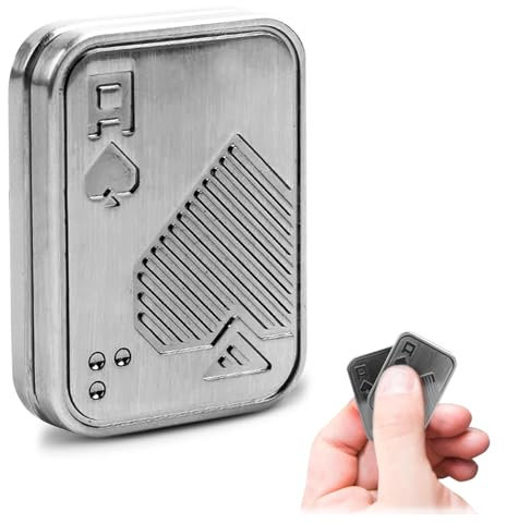 GWAWG Metal Poke Fidget Slider, Metal Fidget Toys Poke Push Card Toys Hand Casual Fidget Toy, Magnetische Spinner Spielzeug, Magnetic Blocks Sensorisches Spielzeug, Geschenke für Kinder Erwachsene