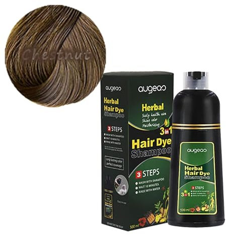 Natural Herbal Essences Semipermanente Haarfärbemittel for Männer und Frauen, Bartfärbemittel, natürliche Pflanzenextrakte, Haarfärbeshampoo, 10 Minuten, magisches Haarfärbeshampoo 500 ml, dunkler Kaf