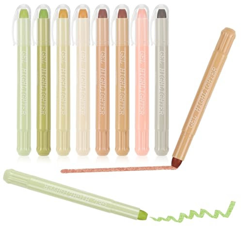 Dacono 8 Farbgel Textmarker Bibelmarker Set, Ungiftige Textmarker-Stifte, Bibelmarker Stifte für Bibel, Tagebucheintrag Markierung und Hervorheben von Noten und Dünnem Papier