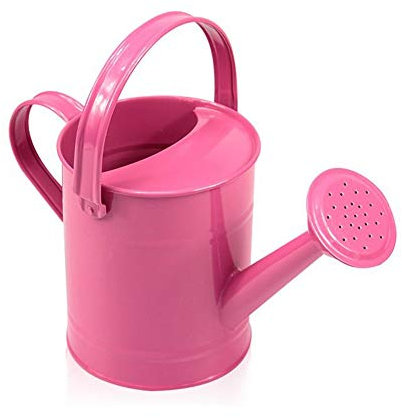 Xnferty Arrosoir en Métal, Petit Arrosoir de 1,5 L avec Deux Poignées en Fer pour Jardinage, Bouilloire D'arrosage Légère et Portable, Seau D'arrosage pour Jardin, Intérieur, Extérieur,(Rose)