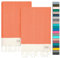 NOUR Hamamtuch Strandtuch | 2er Pack | groß 100x200 cm | aus 100% Baumwolle | Picknickdecke | Saunatuch | Extra leicht | saugstark | schnelltrocknend | Sandfrei (orange)