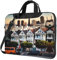 San Francisco Laptoptasche mit Aufdruck – stilvolle Kuriertasche und Laptoptasche für Damen und Herren mit Schultergurt, Schwarz, 13 inch