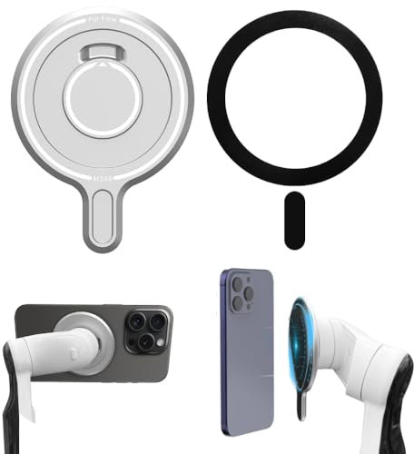 BeisDirect Cell Phone Magnetic Mount Adapter For Insta360 Flow Pro/Flow, Magenet Plate with Metal Ring for Mobile Gimbal Stabilizer Magnetic Adapter Base Magafe Expansion Parts Accessories