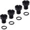 1 lot de 4 vis d'aération pour réservoir d'expansion de liquide de refroidissement, purgeur, vis de vidange de radiateur avec joint torique pour système de trop-plein d'air de radiateur