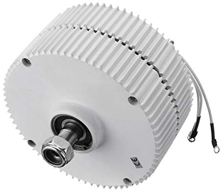 Turbina Eolica, Generatore eolico di nuova energia e turbina a bassa velocità 400W 500W 12V 24V 48V Generatore a magneti permanenti senza ingranaggi Generatore eolico orizzontale(With Base,12V_500W)