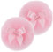 Giantree 2 Stück Große Flauschige Puderquaste, 8.5cm Runde Schleife Puderquaste Baumwoll Puderquaste Lose Puderquaste Körper Puderquaste Nass und Trocken für Babypuder Puder Körperpuder(Rosa)