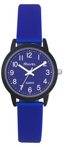 Ravel - Silikon-Damen-Armbanduhr Sommer in Schwarz (30mm Uhrengehäuse) - Analog Quarz - R1813.66 - Oxford Blau