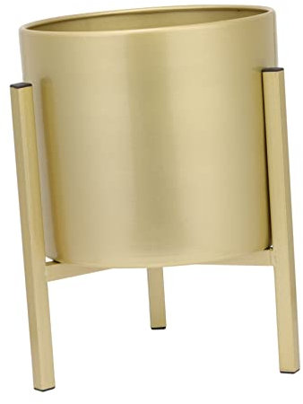 Milisten Gold Indoor Planter Tall Plant Pot Stand Raised Flower Stand Iron Flower Pot Storage Rack Balcony Decorate Set of Household