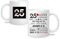 Yufansd Personalizzata Mug Tazza per 25° Compleanno, Idea Regalo per 25 Anni Donne Uomo Famiglia Amica Coppia Regalo di Compleanno Tazza da caffè Tazza di Ceramica 350 ml (25)