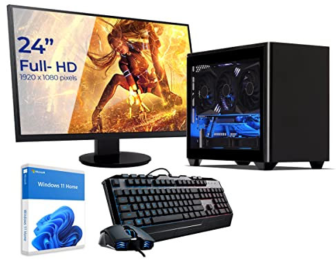 Sedatech Pack Mini-PC Gaming Watercooling ITX • AMD Ryzen 7 5700X • RTX4060 • 16Gb RAM • 1Tb SSD M.2 • Windows 11 • Monitor 24''