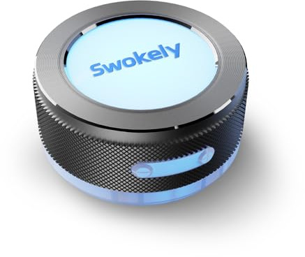 Swokely Bone Conduction Wireless Speaker Portable and Compact Mini Sound Box Stereo Bass Sound Speaker BT Speaker Colorful Light Effects Creative Music Player for Home Outdoor Travel