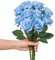 LEUCHTAMOR Lot de 10 roses artificielles longues réalistes - En soie - Pour le bricolage, les bouquets de mariée, les arrangements, les fêtes et la décoration de la maison (bleu ciel)