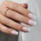 BTArtbox Press on Nail Short - Squares French Tip False Nails in White Base, Stick on Nails for Women in 16 Sizes, 32 Pcs Soft Gel Fake Nail Kit
