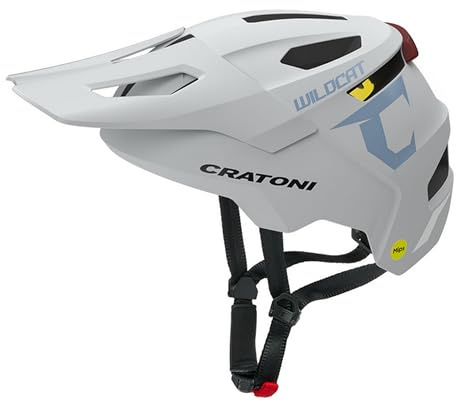 Cratoni Kinderhelm Wildcat MIPS, robuster Fahrradhelm für Kinder MTB-Helm Allroundhelm, größenverstellbar, inkl. Rücklicht, Unisex, Größe S/M (49-56 cm)