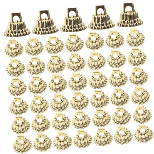 ibasenice 100 Stück Kunststoff Weihnachtskugel Aufhänger Kappen DIY Christbaumkugel Zubehör Einfache Montage Goldfarbene Kugelaufsätze für Weihnachtsbaum und Partydeko