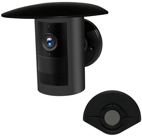 UV Rain Cover Compatible with Ring Outdoor Cam Plus, Weatherproof Camera Protector, Sun Shade Camera Cover, Anti Glare, Black, 1Pack