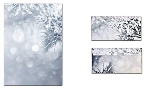 Motivpapier Briefpapier + Umschläge (Winter-5180, DIN A4, 100 Blatt) Weihnachten verschneiten Tannenäste