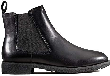 Clarks Damen Griffin Plaza Chelsea Boots, Schwarz (Black Leather), 41.5 EU
