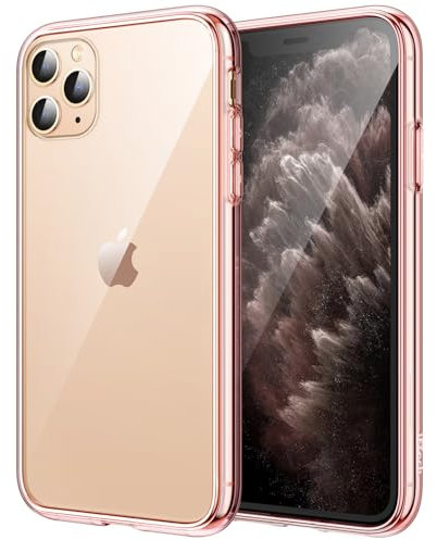 JETech Case for iPhone 11 Pro (2019), 5.8-Inch, Shockproof Transparent Bumper Cover, Anti-Scratch Clear Back, Rose Gold