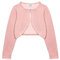 Bolerose Ragazze Manica Lunga Scintillante Bolero Bambini Caridgan (Rosa Pastello, 3-4 Anni)