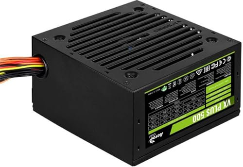 AEROCOOL AEROPGSVX-500PLUS-80 AEROCOOL VX-500 Plus Fuente de alimentación ATX de 500 W, Ventilador de 12 cm, PFC Activo