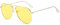 WQZYY&ASDCD Sonnenbrille Herren Damen Frauen Sonnenbrillen Pilot Classic Metallrahmen Brillen Weibliche Verlaufslinse Männer Sonnenbrille-Gelb
