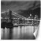 Feeby Fototapete XXL NYC USA Brooklyn Bridge 200x200 cm schwarz-weiß Vliestapete Moderne Design Wandtapete Küche Flur Wohnzimmer Büro Badezimmer Kinderzimmer Manhattan Bei Nacht