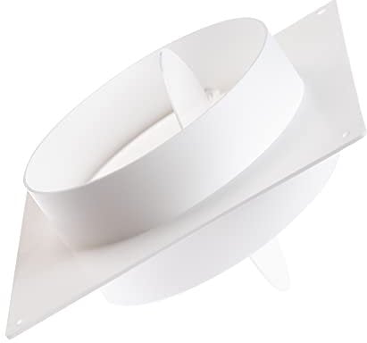 Ø 100mm Brida de Pared con Válvula de Reflujo, Conector de PVC para Tubos Redondos de Ventilación