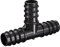 sourcing map Manguera Conector Riego Conexiones 25mm Dentado Plástico para 1 Pulgada Interior Diámetro Manguera (Negro, Paquete de 4)