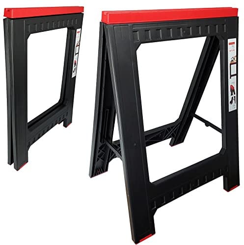 Escalera plegable antideslizante hasta 150 kg, escalera plegable de doble cara, 2 unidades, caballete plegable, altura 175 kg, caballete plegable de dos caras, equipo de taller hasta 350 kg