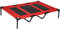 PawHut Lit sur Pieds XXL pour Chien Chat lit de Camp Animal 122L x 92l x 23H cm Rouge