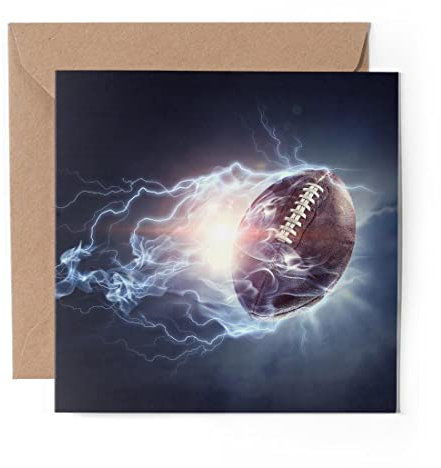 1 x Grußkarte (Fotoeinsatz) – American Football – blanko Geburtstagsfeier Jahrestag #2571
