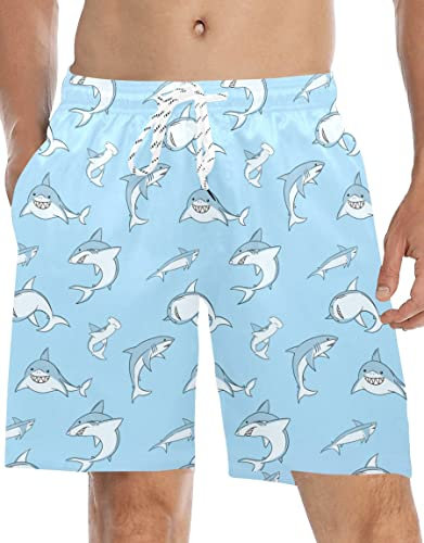 haikyuu Herren Badehose Strandshorts mit Netzfutter und drei Taschen Boardshorts Bademode Strandkleidung Badeanzüge lustig, Blau, XL