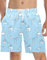 haikyuu Herren Badehose Strandshorts mit Netzfutter und drei Taschen Boardshorts Bademode Strandkleidung Badeanzüge lustig, Blau, XL