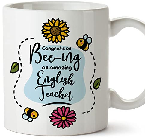 Mugffins Tazza in ceramica per INSEGNANTE DI INGLESE - 11 oz / 350 ml - In inglese - Thanks For Beeing Amazing - Idea regalo per compleanno, anniversario, natale, laurea