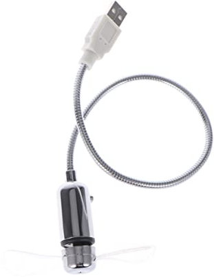 SOLUSTRE Ventilador USB LED Mini Ventilador Escritorio 64 de Colores Pantalla Circular Cuello de Cisne Portátil Gadgets Tecnológicos para Computadoras y Laptops Oficina