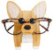 Niedlicher, Kreativer Tier-Brillenhalter, Haustier-Brillenständer, Brillenständer aus Holz, Sonnenbrillen-Präsentationsständer für Zuhause, Büro, Schreibtisch, Dekoration, Zubehör(Corgi)