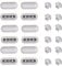 Pack of 24 Toilet Seat Buffer Bumpers, Toilet Seat Bumpers, Toilet Glasses Damper, Universal Plastic Toilet, Toilet Replacement Buffers, for Family Hotels (White)