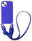 CQUUKOI for iPhone 15 Pro Max,Crossbody Phone Case with Shoulder Strap Soft Silicone Case with Adjustable Lanyard Cute Cool Wireless Charging Shockproof Protector for Women Girls Diamond Blue