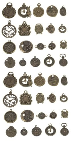 EXCEART 80 Stk Uhr Anhänger Anhänger Steampunk- Zum Basteln Steampunk-zahnräder Ziffernblatt- -charme Metall Uhr Aus Bronze Legierung Jahrgang Glocke