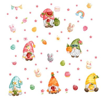 Amosfun 1 Satz Wandtattoo Hase ohne Gesicht osterbilder fenster osterfensterbild Osterhasen-Musteraufkleber Aufkleber zum Thema Ostern entfernbare Wandaufkleber Fensteraufkleber Sichtbar