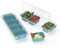 RoyalFay Napoli Ingredient Container, Set of 2 with 8 Inserts and 2 Lids, Stackable (Caribbean Blue)