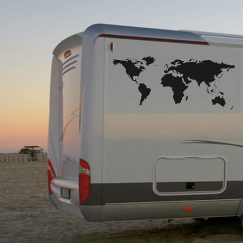 Rakelfix Wohnmobil Wohnwagen Aufkleber Weltkarte Globus Erde Kontinente Karte ca 120cm