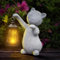 RICHIE Cat Statue Solar Garden Ornaments Outdoor, Waterproof Garden Statue Figurine Sculpture Funny Home Lawn Decor Cat Accessories, Birthday Fairy Gift for Mom Grandma Women