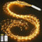 Cozymeow Lichterschweif 1M 100 LED Weihnachtsbeleuchtung mit Batterie, Timer, Fernbedienung, Lichterstrang 8 Modi Wasserfall Lichterkette Wasserdicht Lichterbündel für Weihnachten Außen Innen Deko