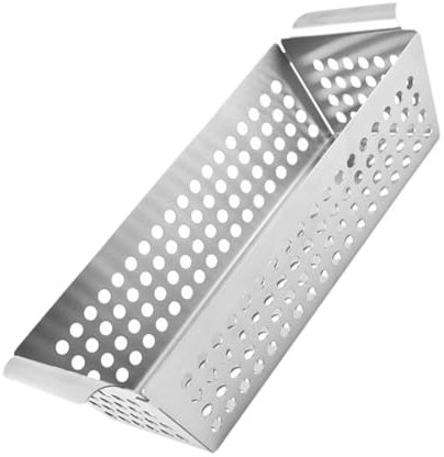 Milisten Edelstahl Grillschale Mit Doppelgriffen Wiederverwendbare BBQ-grillpfanne Für Außenbereich Robuste Grillkörbe Mit Lochdesign Für Optimalen Grillgenuss