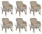 ShGaxin Esszimmerstühle 6 STK. Beige Stoff und Massivholz Eiche, Essstuhl, Esstisch Stühle, Stühle Esszimmer, Küchenstühle, Schlafzimmerstuhl, Dinning Chair, Konferenzzimmer Stühle - 270571