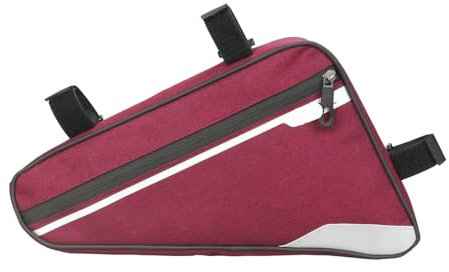 SOYUVAVB Fahrrad Rahmentasche Große Kapazität Dreieck Tasche Rahmen Lagerung Tasche for Elektrische Roller Dreirad Teile Vier Farben wasserdichte REIT Taschen Für Montainbikes, Rennrad(Red)